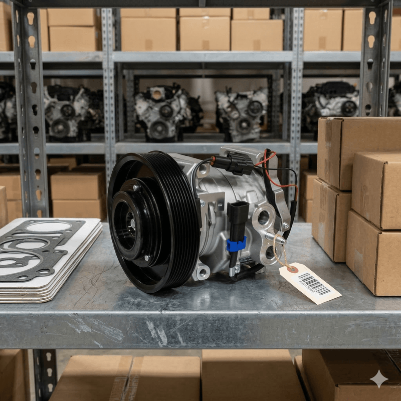 A/C compressor for Class 8 semi trucks