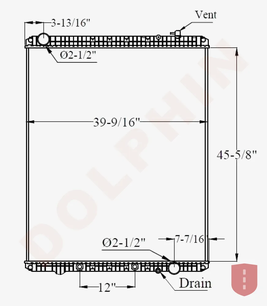 Freightliner Cascadia, FL120SD Radiator (2008–2013)