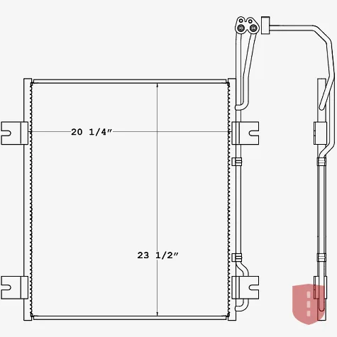 International 8600, 9000 A/C Condenser