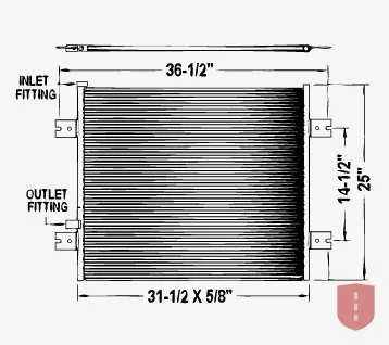 Peterbilt A/C Condenser (2004–2007)