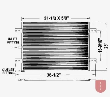 Peterbilt 385, 387 A/C Condenser (1999–2006)