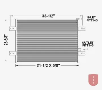 Peterbilt 387 A/C Condenser (2005–2008)