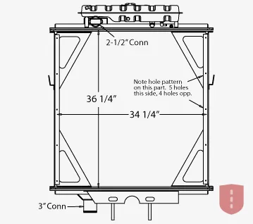 Peterbilt 379, 357 Radiator